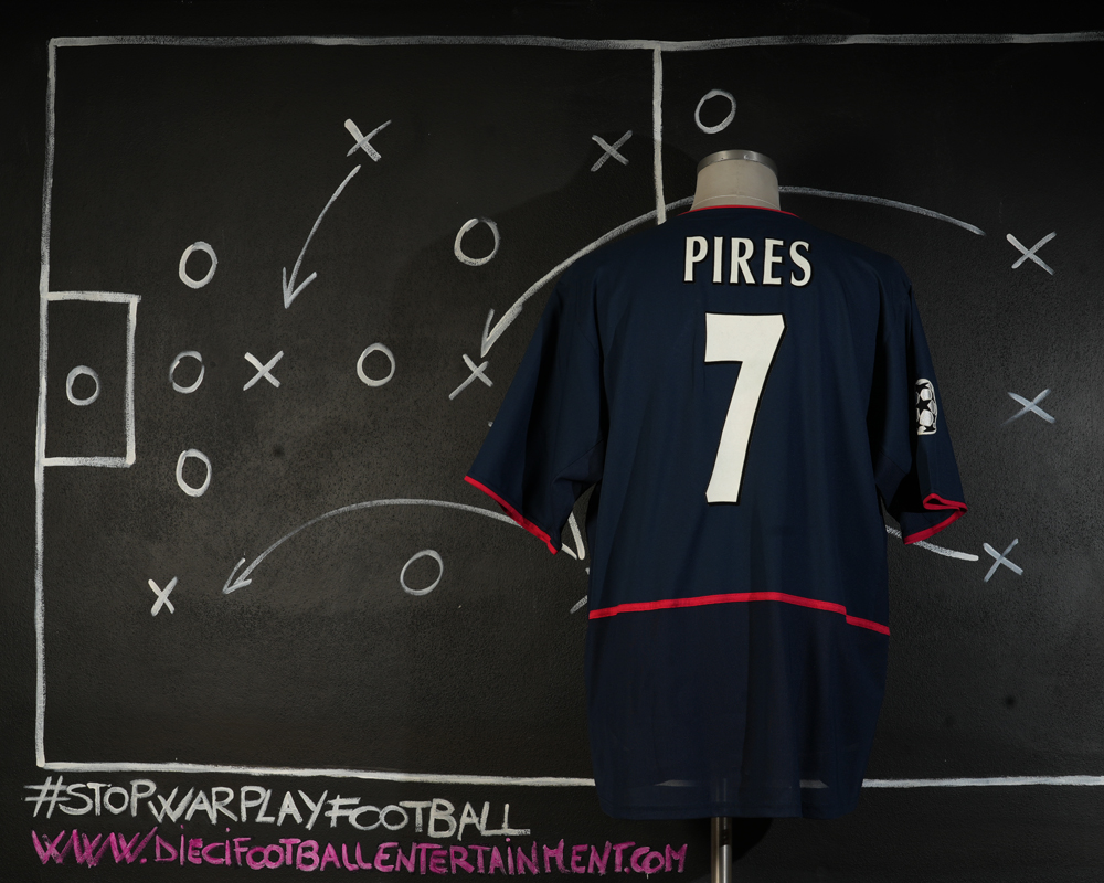 ARSENAL F.C. 2002/2003 CHAMPIONS LEAGUE MATCH WORN SHIRT * PIRES ROBERT * - Image 2