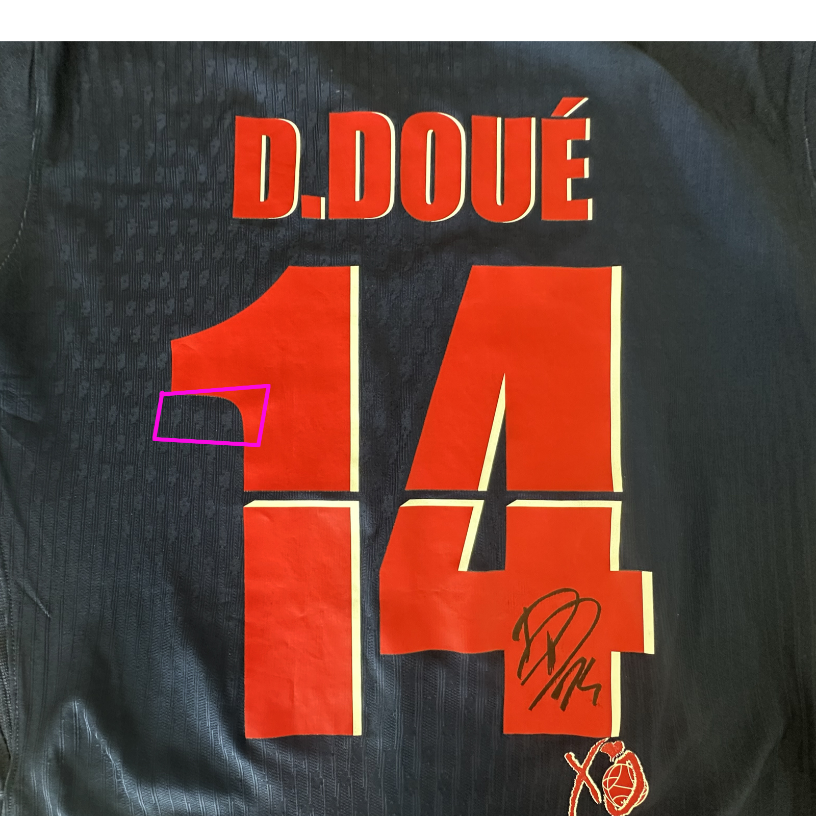 PSG FIFA CLUB WORLD CUP 2025 XO' LIMITED EDITION UNWASHED MATCH WORN & SIGNED SHIRT vs BOTAFOGO with COA * DOUE' DESIRE' * - Image 15