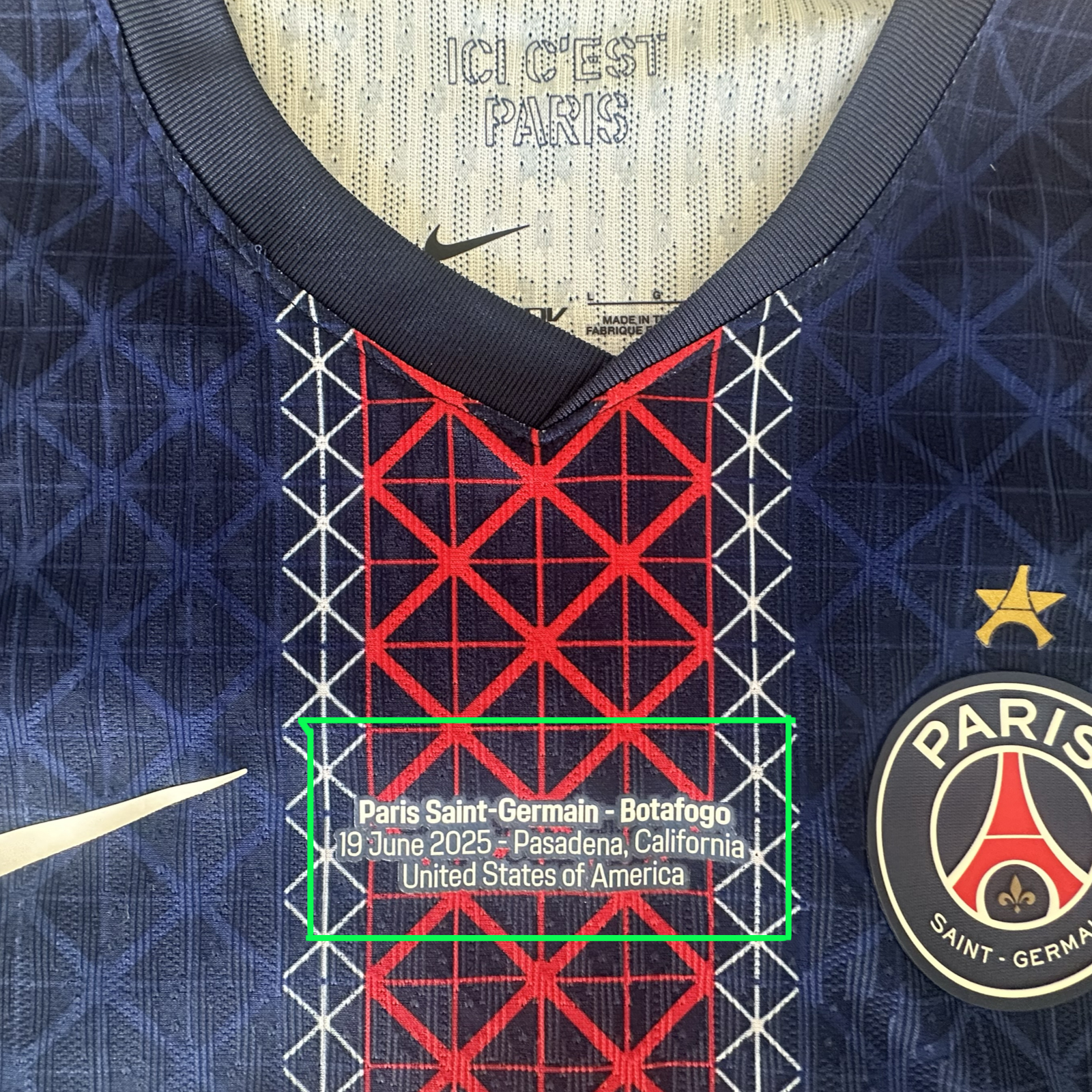 PSG FIFA CLUB WORLD CUP 2025 XO' LIMITED EDITION UNWASHED MATCH WORN & SIGNED SHIRT vs BOTAFOGO with COA * DOUE' DESIRE' * - Image 19